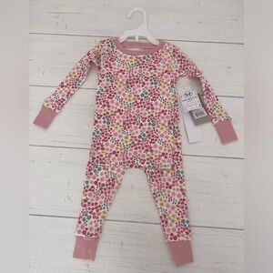 Honest Baby Organic Cotton Long Sleeve Floral Toddler Girl Pajama Size 2T NWT